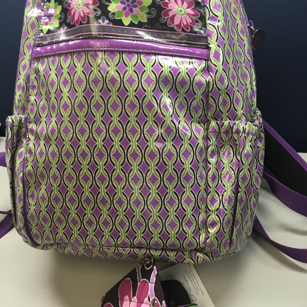 Vera Bradley Frill Backpack/Purple Punch & Wallet